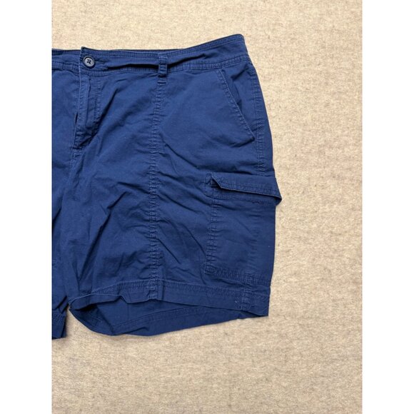 St.John's Bay Navy Blue High Rise Cargo Shorts Size 20 - Picture 2 of 7